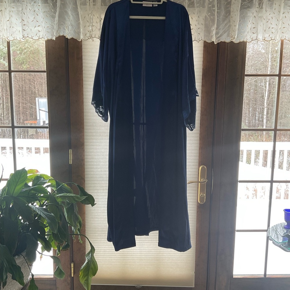 Navy Blue Kimono Robe